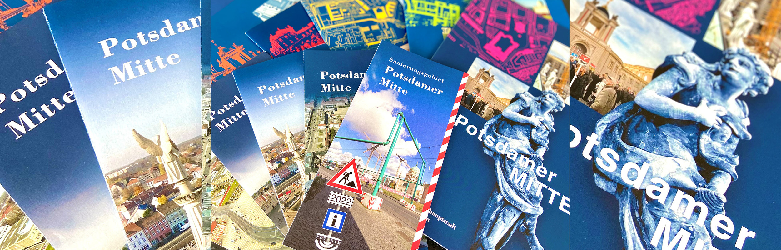 Foto: Faltblätter und Broschüren über die Potsdamer Mitte.