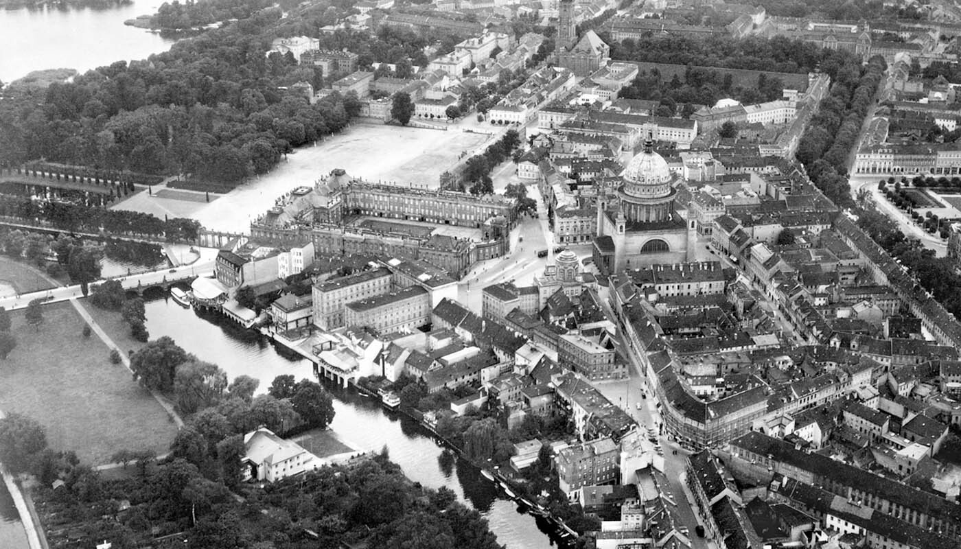 Foto: Luftbild von 1937 von der Stadtmitte Potsdam.